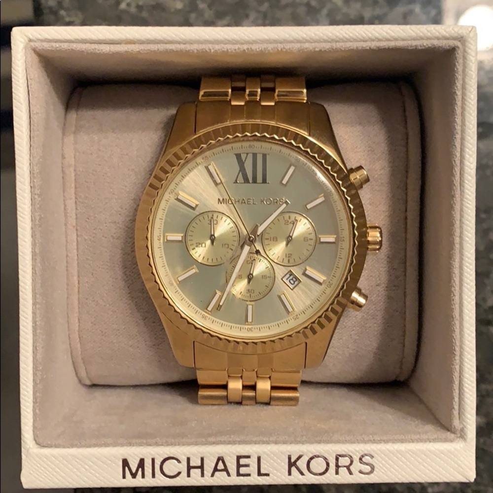 Michael Kors Watch Lexington Gold - Picture 1 of 5